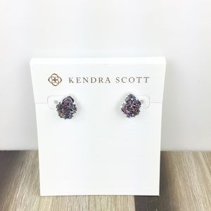 Kendra Scott Tessa multi drusy silver earrings